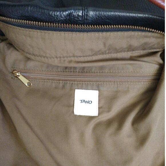 Tano Leather Hobo Bag Black Brown Slouchy Purse Boho Style - Picture 9 of 12